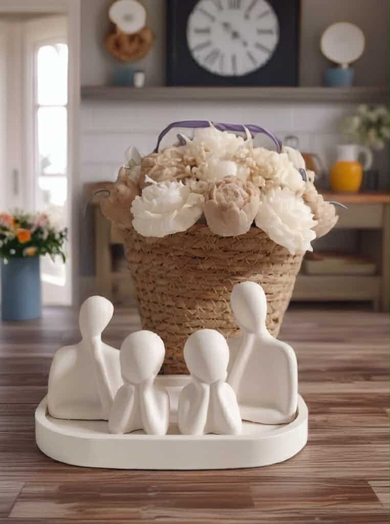 Familie Figur – Håndlavet Dekoration i Jesmonite