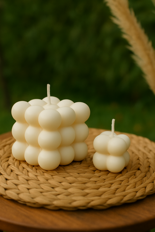 Bubble stearinlys - Håndlavet af soyavoks
